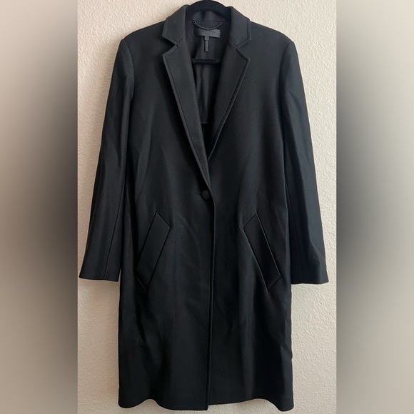 Rag & Bone Dean Black Long Overcoat Size US 4 $798 SOLD OUT STYLE ONLINE! - Picture 1 of 13
